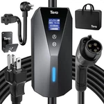 Tera Level 1/2 Portable Charger, 16/8A, 110V-240V, J1772, Nema 6-20, IP65 New. Price: $77.55.