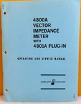 Hp 04800-91013 Model 4800A Vector Impedance Meter W/4801A Plug-in Service Manual Used. Price: $49.99.
