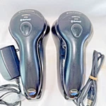 Honeywell Voyager 1202G Wireless Bluetooth Barcode Scanner Lot Of With Bases Used. Price: $70.00.