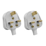 Toptekits (2 Pack) Diy 3-PRONG Uk Rewireable Power Plug 13A White 2-PACK New. Price: $17.18.